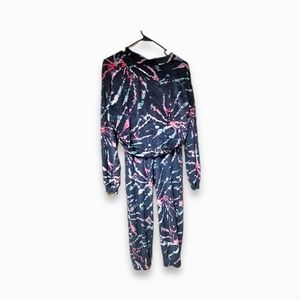 Love, Fire Trendy Velour Drop-Shoulder Sweatshirt and pants